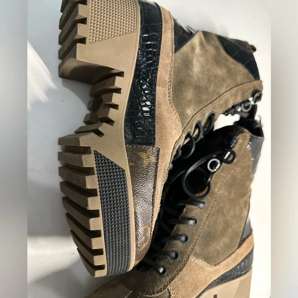 LOUIS VUITTON LAUREATE PLATFORM DESERT BOOT SIZE 37 - Picture 6 of 13
